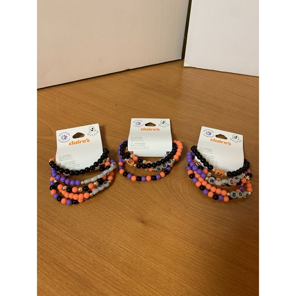 Claire's Halloween 5 Bracelet Packs Lot Of 3